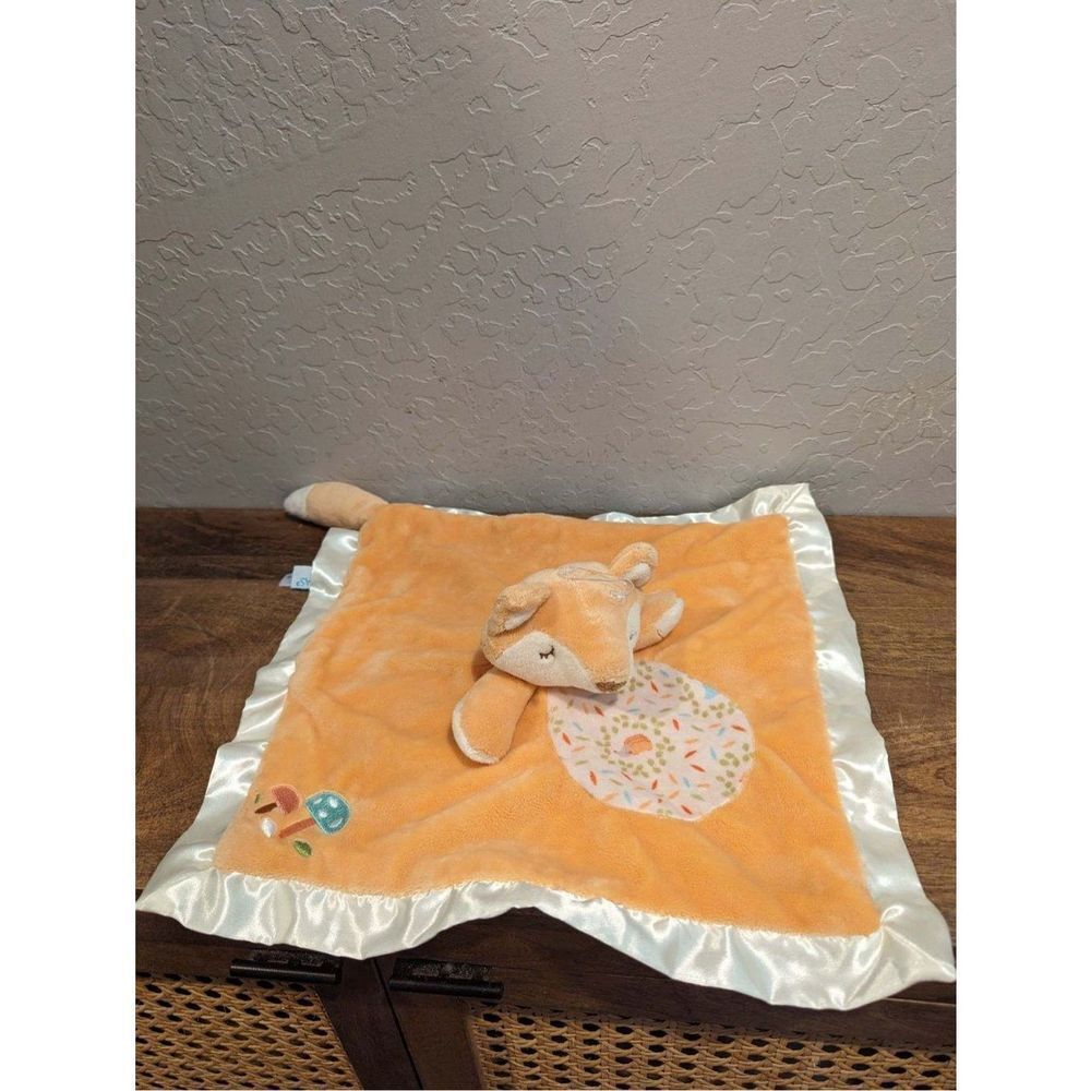 Douglas Baby Orange Cream Fox Mushroom Lovey Security Blanket 15"